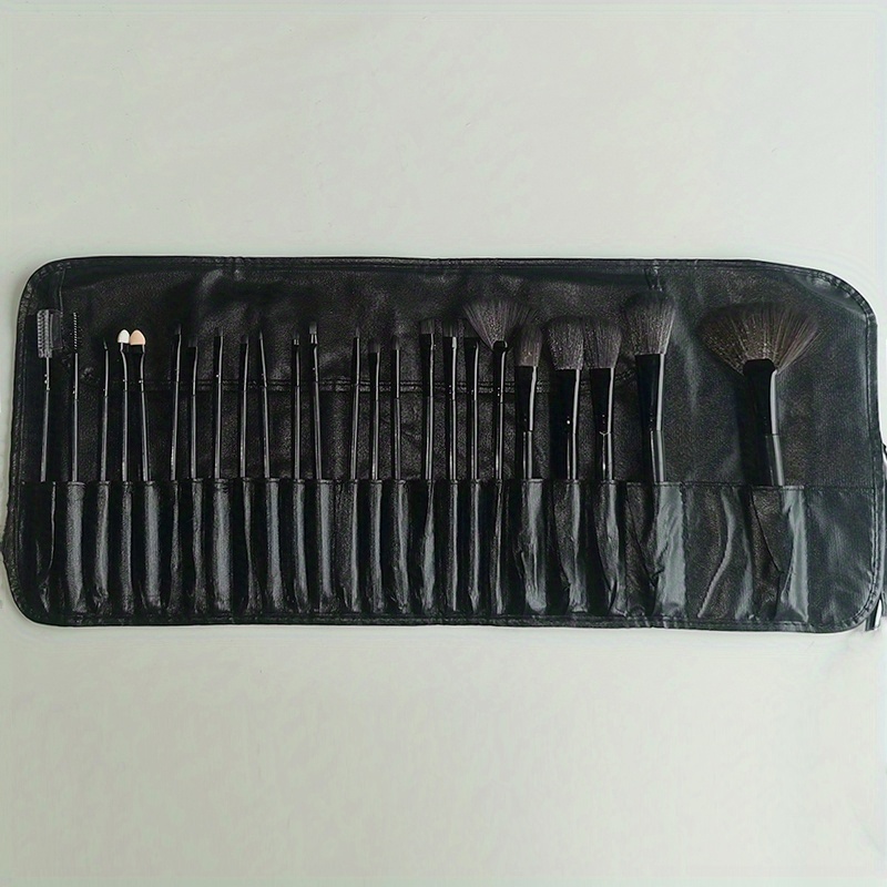 24pcs Synthetic Kabuki Foundation Brush Set with Brush Bag