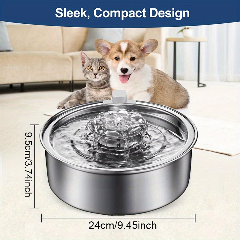 Cat Dog Water Fountain Stainless Steel Water Dispenser Temu