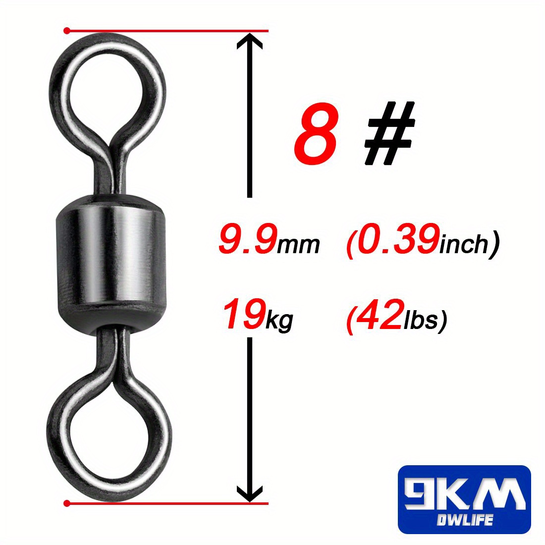 Fishing Rolling Barrel Swivel with Solid Ring - Size 14 (1000pcs), Shop  Today. Get it Tomorrow!