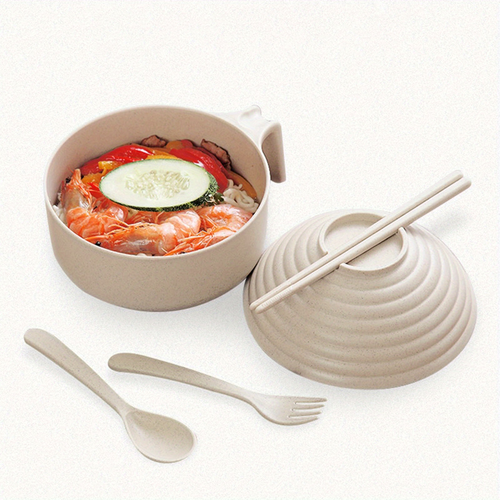 Unbreakable Plastic Japanese Style Ramen Bowl 1 Spoon Large - Temu