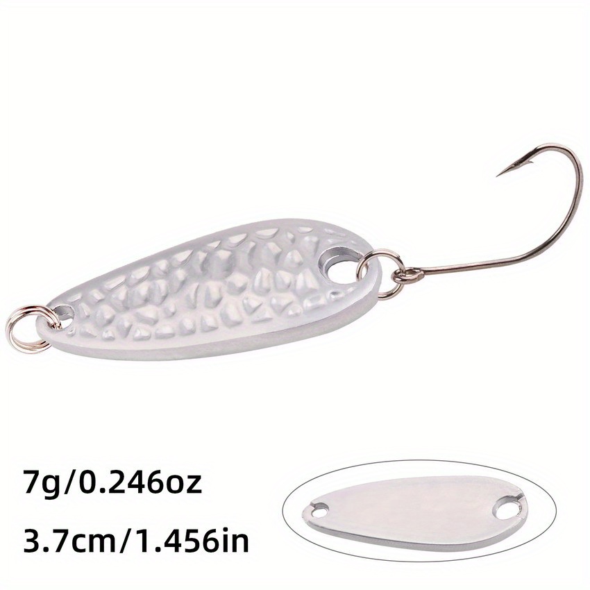 Spoon Lure Jig Fishing Lure Sequin Bait With Single Hook, Weights Silvery  Colorful Golden Fishing Lures Tackle - Temu United Arab Emirates