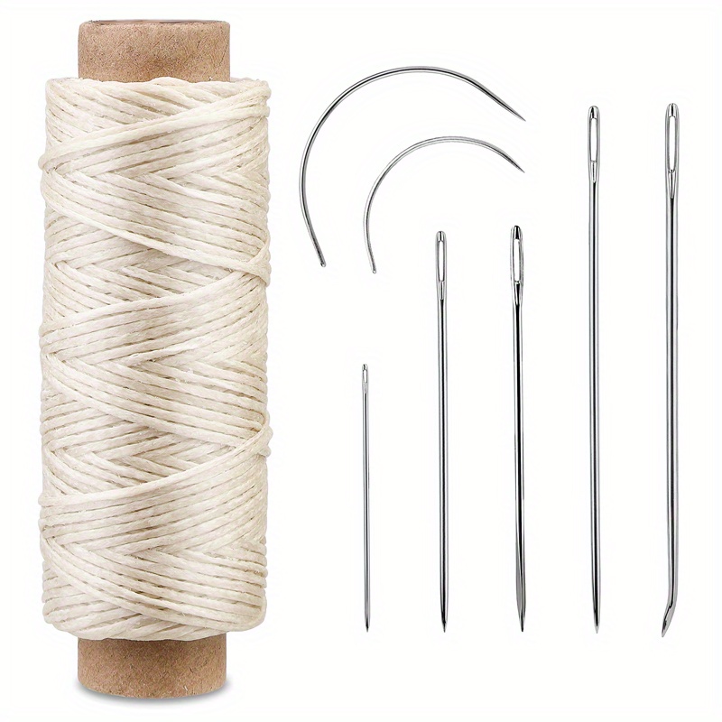  JANYUN Cordón de hilo encerado para coser de cuero 150D de 264  yardas para manualidades, 0.039 in de diámetro, 8 colores, cada uno de 33  yardas (color A) : Arte y Manualidades