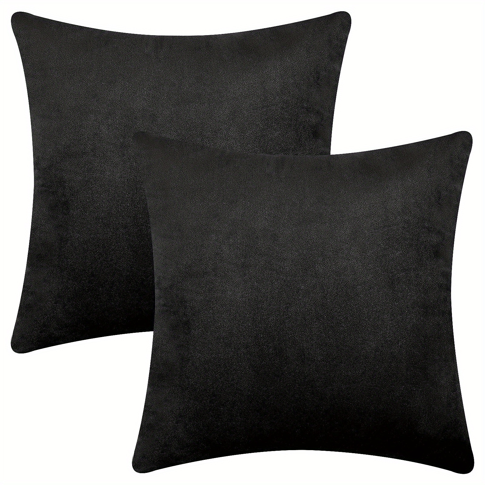 2pcs Velvet Solid Throw Pillowcase Soft Throw Pillow Cover 45x72cm