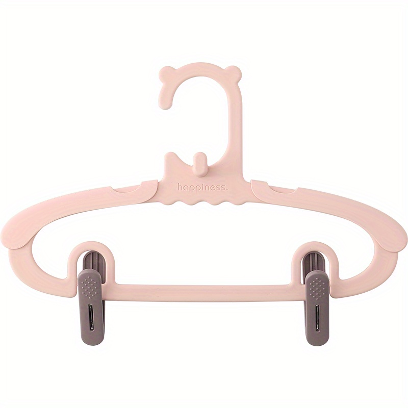 Adjustable Baby Clothes Hanger (for Baby Room) + 4pcs Stackable Baby Hangers  (for Newborns And Infants Wardrobe) + Boy & Girl Bottom Hangers (in Pink)