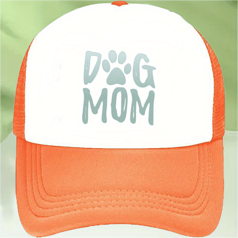 Dog Mom Printed Baseball Cap Washed Sports Hat Sunscreen Breathable Dad Hat