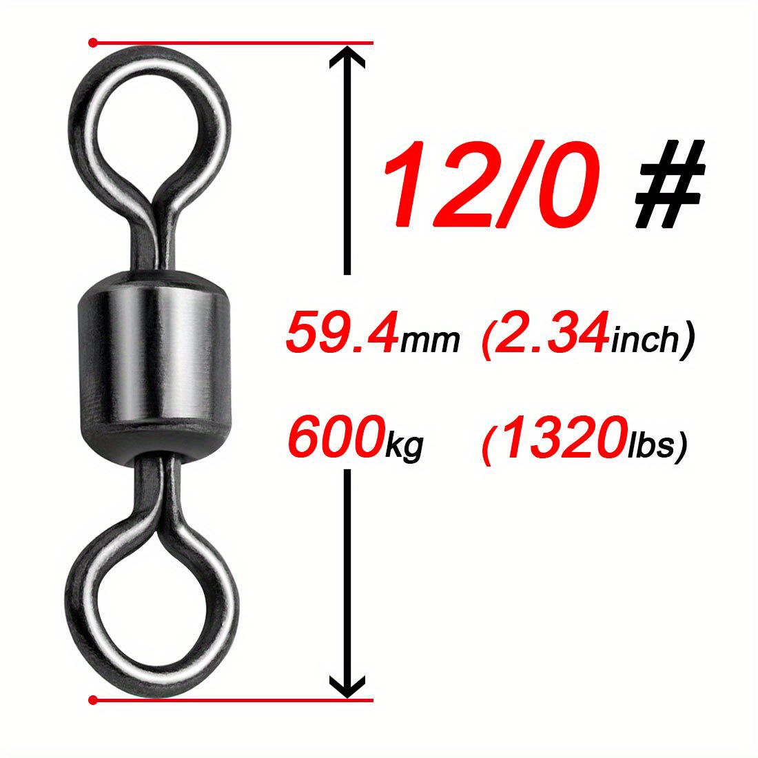 Heavy Duty Stainless Steel Fishing Barrel Swivels 9km - Temu