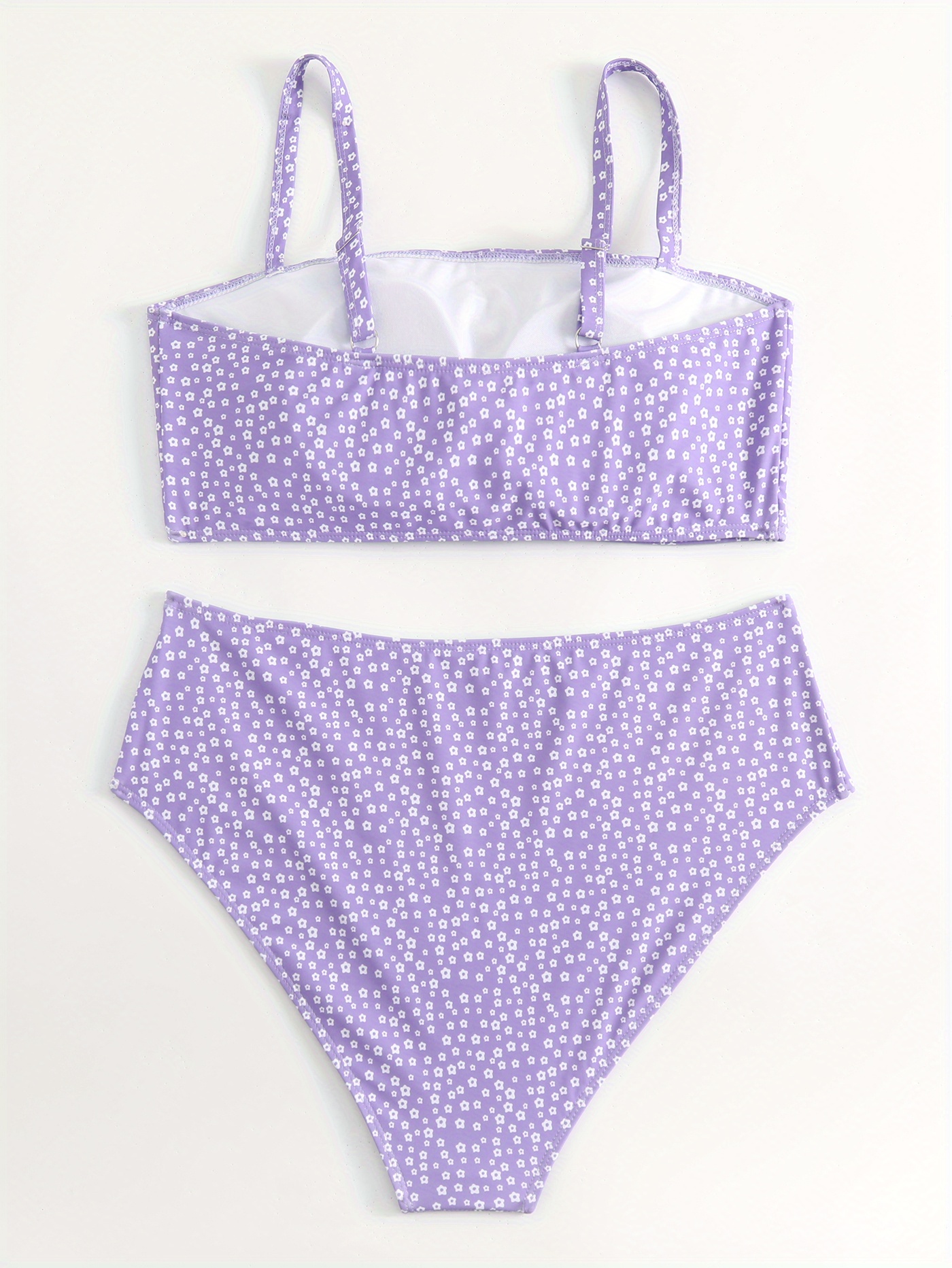 Plus Size Polk Dot High Stretch Bikini Set Women's Plus Push Temu