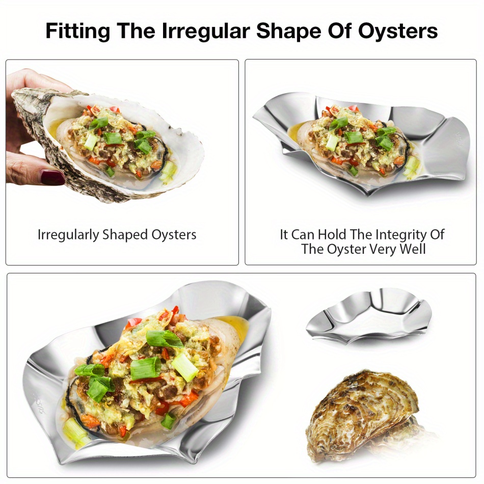 Stainless Steel Oyster Shells For Outdoor Party Metal Oyster - Temu