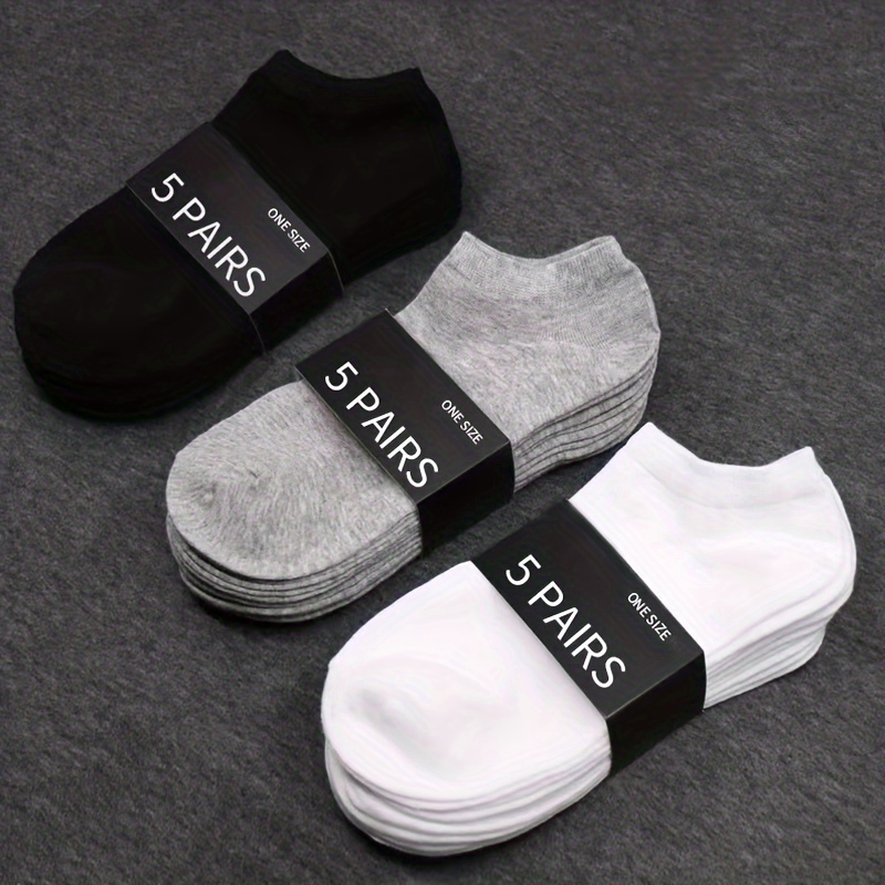 AOIREMON Calcetines deportivos invisibles de 5 a 10 pares de calcetines  tobilleros para mujer, calcetines acolchados de corte bajo