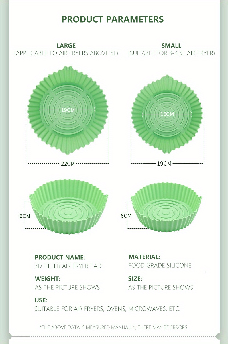 Silicone Air Fryer Liner Bpa Free Air Fryer Liners Pot Temu Netherlands