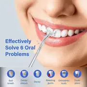 1pc cordless water flosser for teeth gums braces dental care portable oral irrigator uv sterilization diy mode led power display rechargeable ipx7 waterproof 250 ml detachable water tank home travel water flossers for teeth 6 6 2 2 details 1