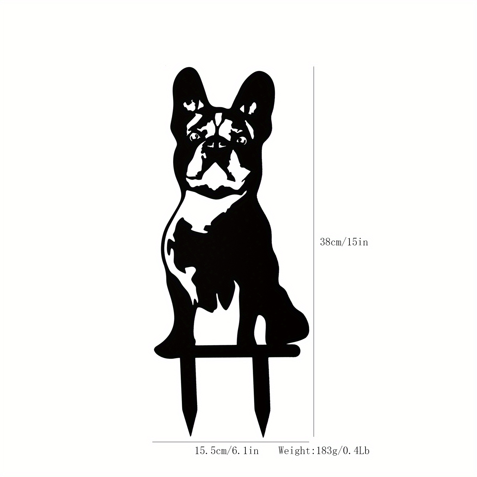 Image of 1pc Metal Garden Decoration Dog Statue, Silhouette Decorative Garden Stake, Outdoor Decorative Garden Statue Stake For Patio Decoration And Lawn Decoration