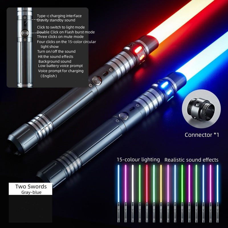 Upgraded Version Gravity Sensing Light Saber 1 15 color Temu