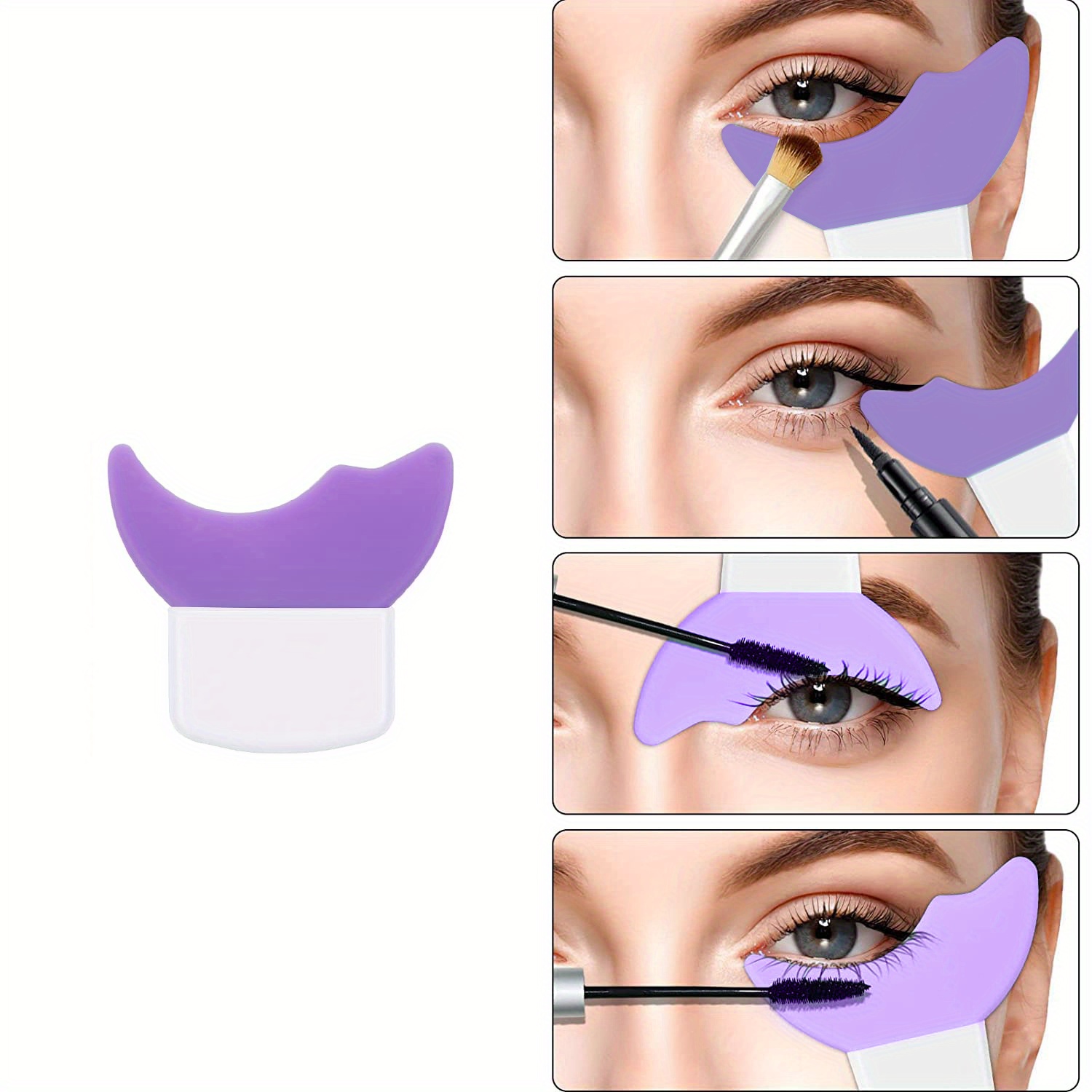Applicatore per scudo Mascara pennello multifunzionale in Silicone tappo  per ciglia applicatore per Eyeliner strumento per il trucco degli occhi per  ciglia deflettore - AliExpress