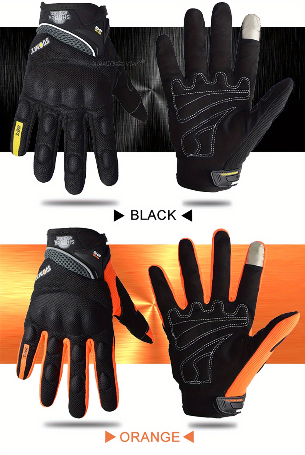 Suomy Guantes Moto Transpirables Verano Protección Completa Dedos Guantes  Moto Motocross Racing Luva M-xxl Negro - Automotriz - Temu