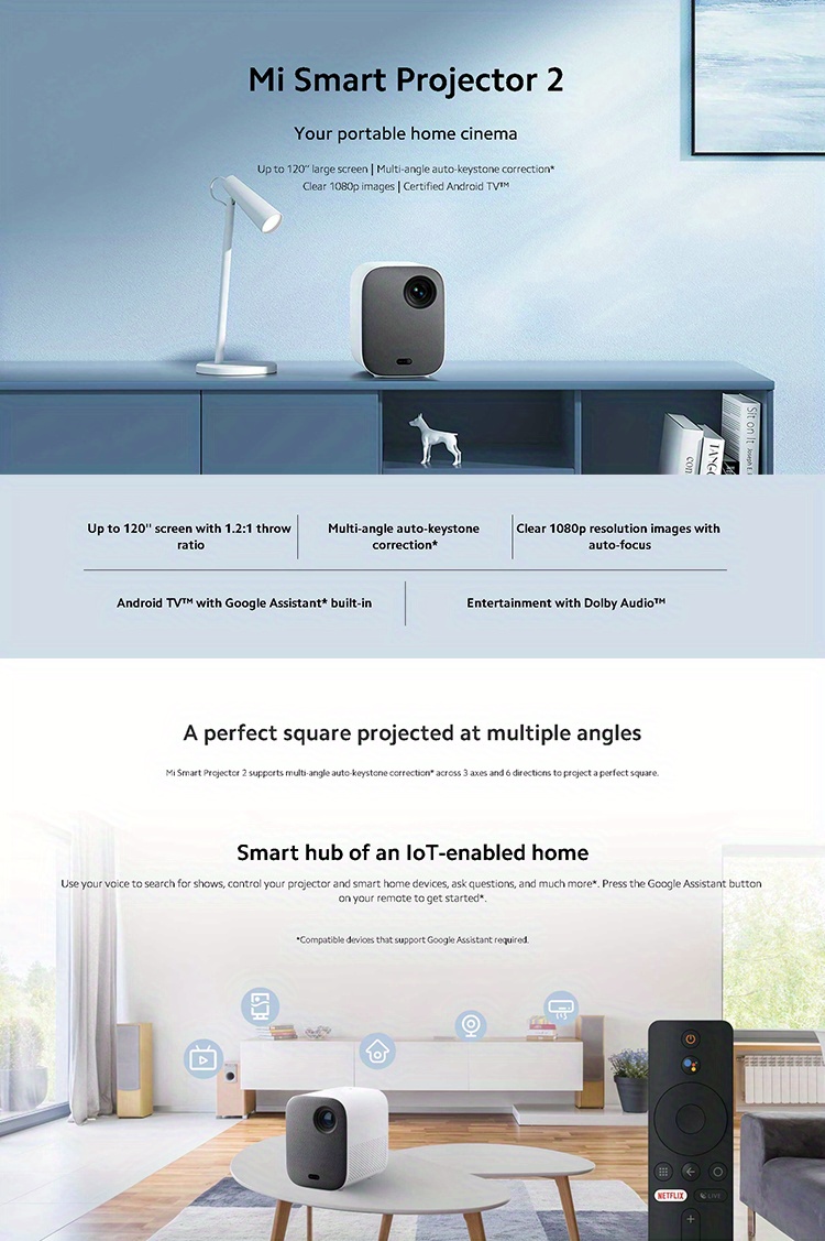 Xiaomi presenta su nuevo Mi Smart Projector 2: portátil y con 120