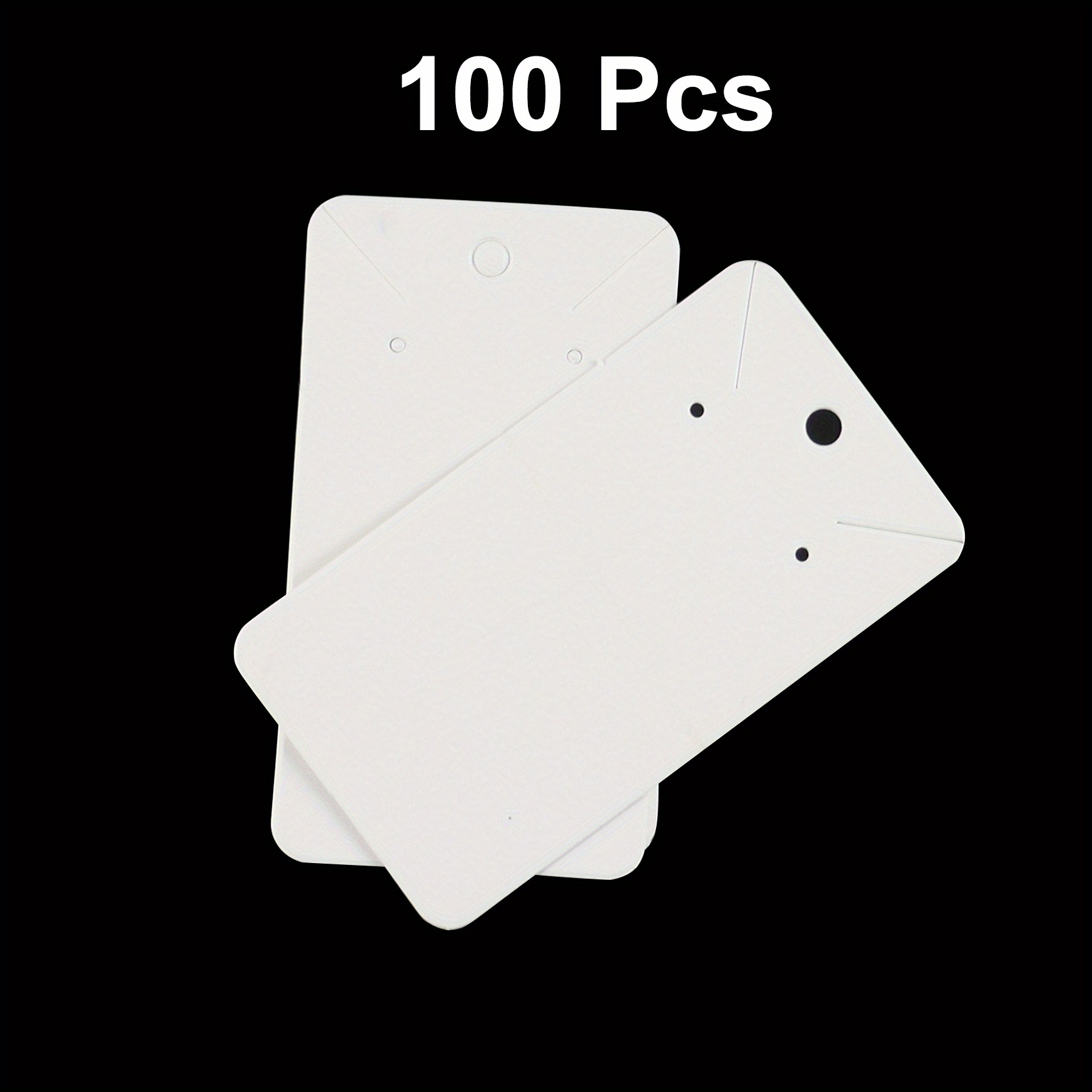 100 Set Earring Cards Earring Display Cards for Stud Earring Dangle Earring  Holder for Selling White Black Khaki Card 