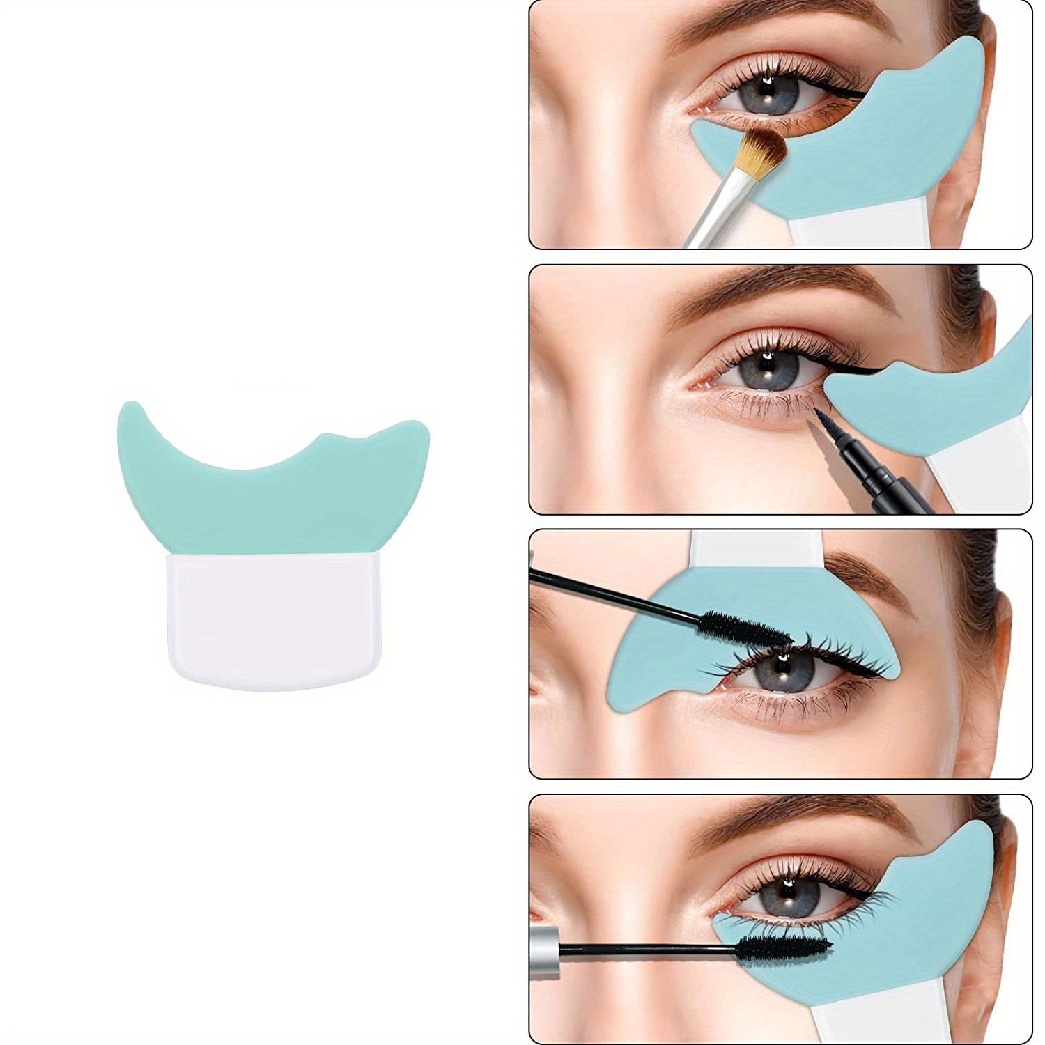 Applicatore per scudo Mascara pennello multifunzionale in Silicone tappo  per ciglia applicatore per Eyeliner strumento per il trucco degli occhi per  ciglia deflettore - AliExpress