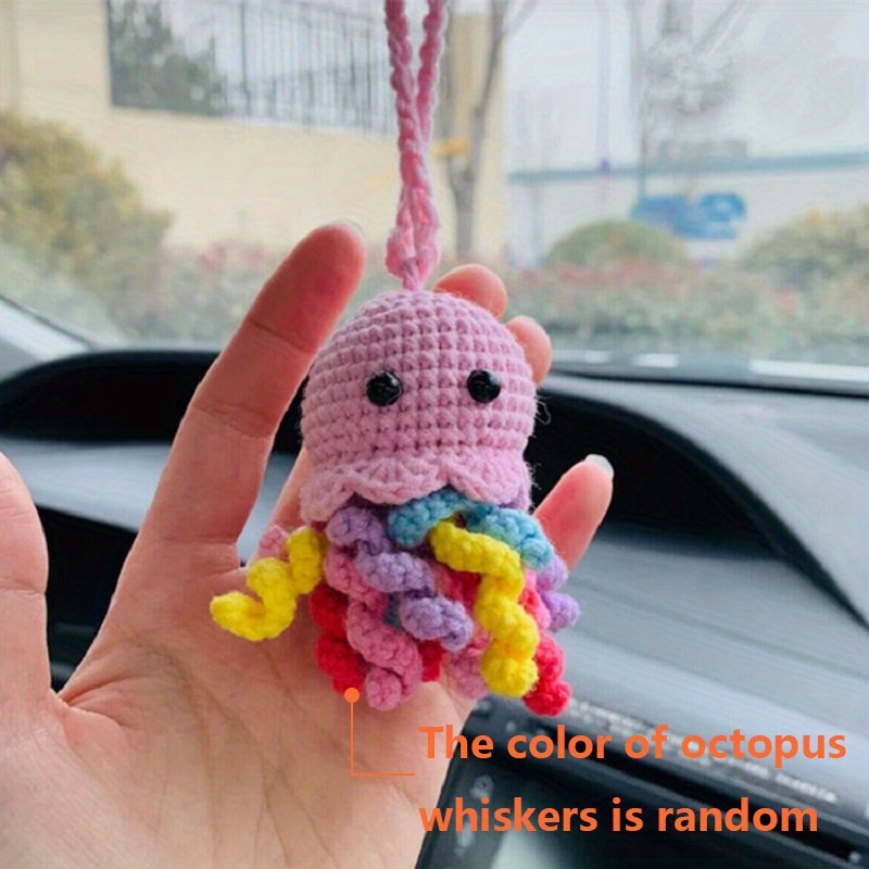 Cute Plants Crochet Rear View Mirror Accessories, Handmade Car Mirror  Hanging Accessories, Rearview Mirror Accessories Car Ornament For Women,  Flowers