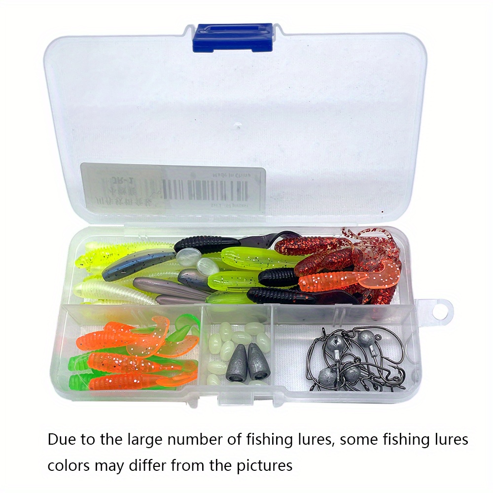 Fishing Lures Kit Fishing Equipment Including Spoon Lures Soft Plastic 