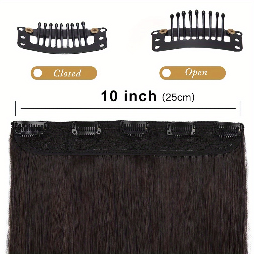 1 pc natural looking synthetic clip in hair extensions for women long straight hair pieces for daily   clips hair accessories halloween christmas details 5