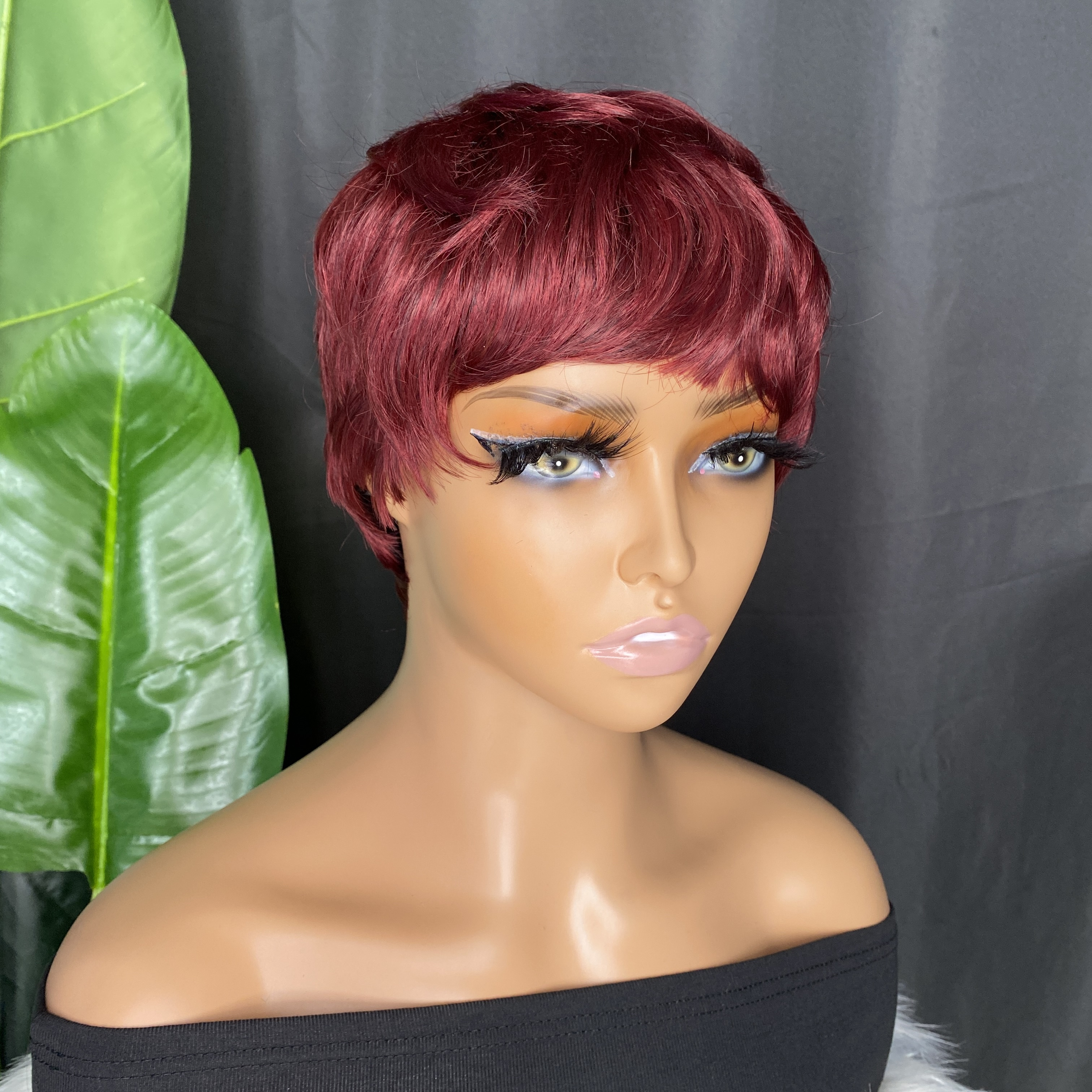 Short Black Wig Synthetic Wigs Bangs Heat Resistant Temu 