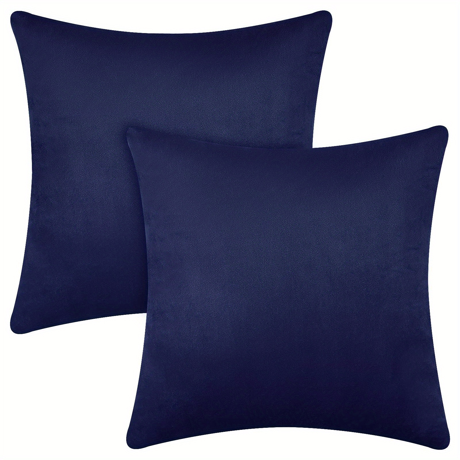 2pcs Velvet Solid Throw Pillowcase Soft Throw Pillow Cover 45x72cm