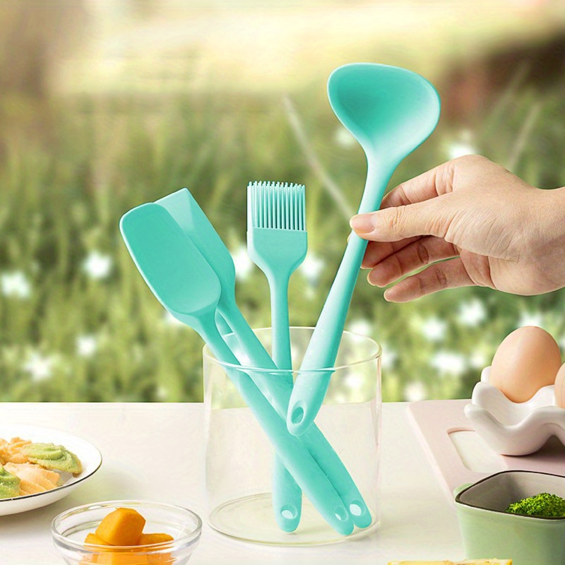 Silicone Cooking Utensils Set, Turquoise Baking Set