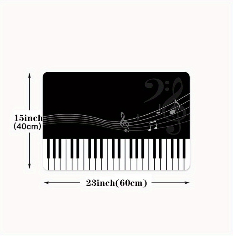 1pc piano key kitchen floor mat non slip oil proof floor mat flannel soft rug waterproof kitchen mat dirt resistant floor mat machine washable entrance doormat   room laundry bathroom water absorbing floor mat room d cor details 13