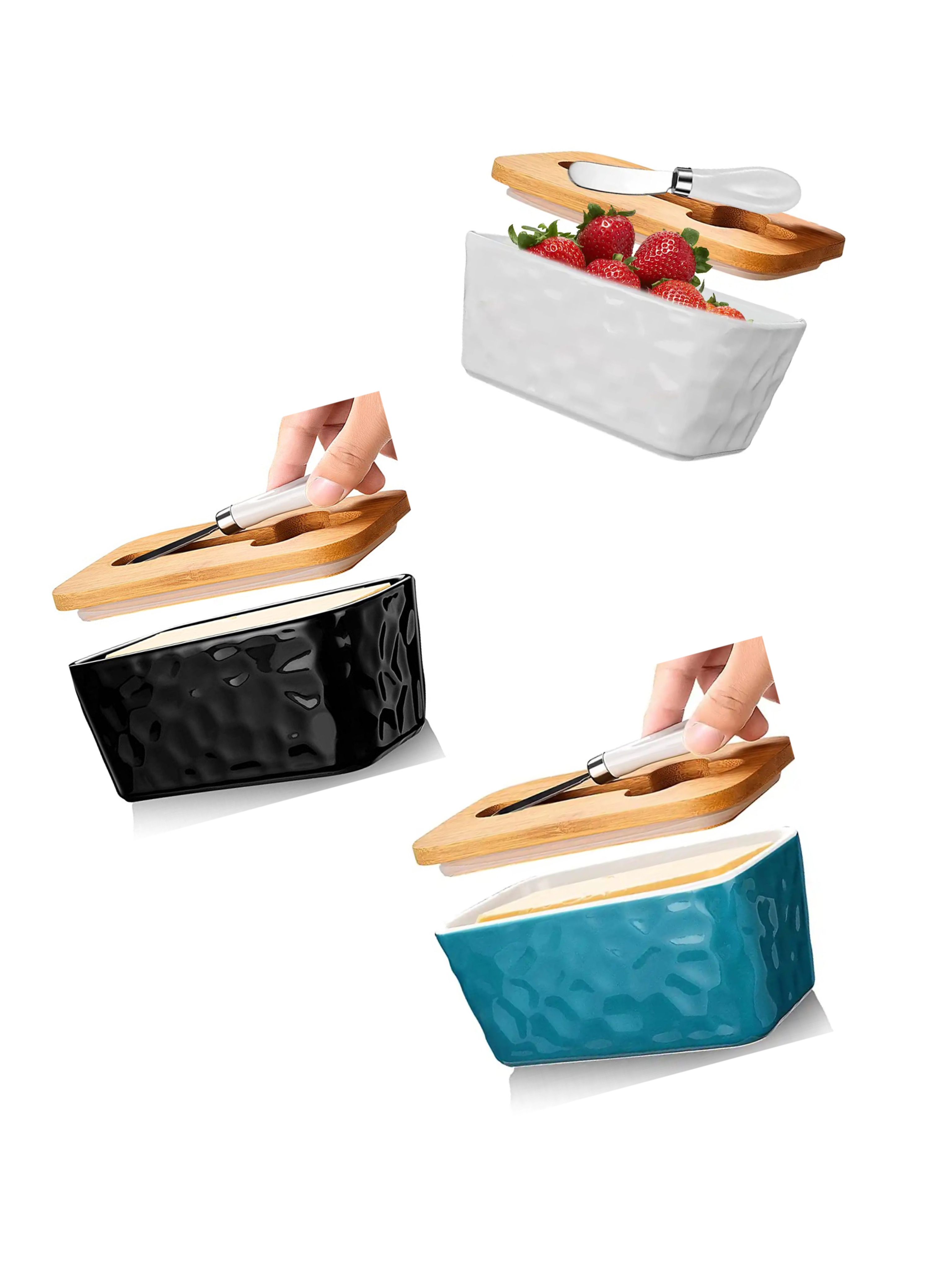 Butter Cutter Box Ceramic Butter Dish Stainless Steel Metal Temu