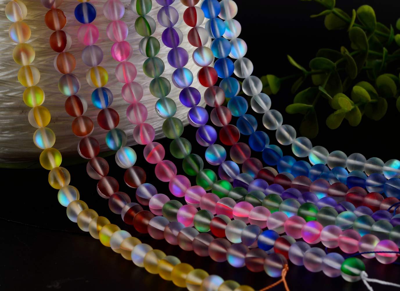 Matte Holographic Quartz 8mm, Glass Beads Online - Dearbeads