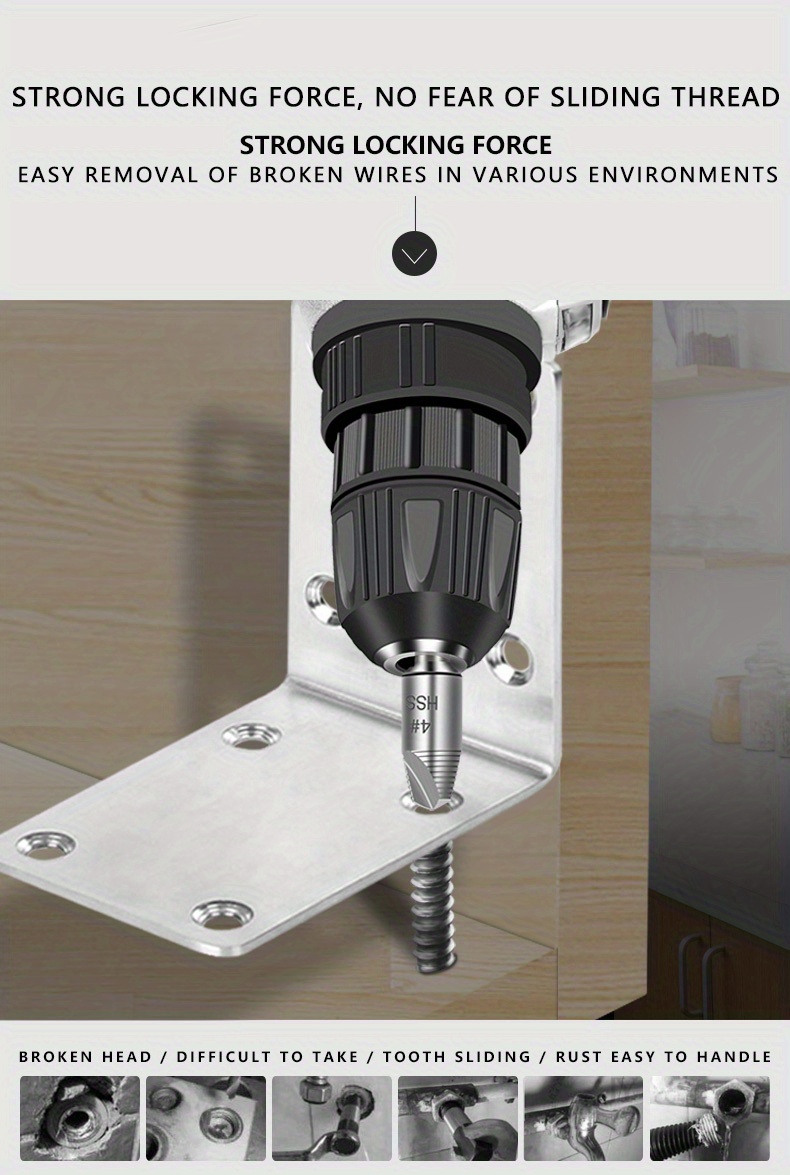 Damaged Screw Extractor Drill Bit Set Stripped Easily Take - Temu Australia