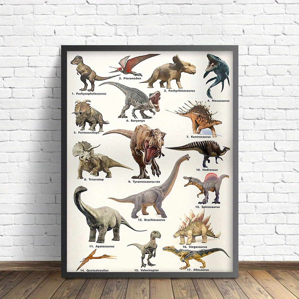 Prints Painting Dinosaur Wall Art Unframed Black And White - Temu