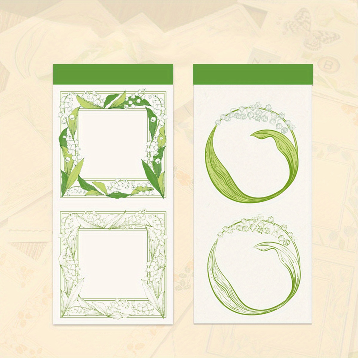 Retro Plant Tearable Journal Decorative Sticky Note Paper