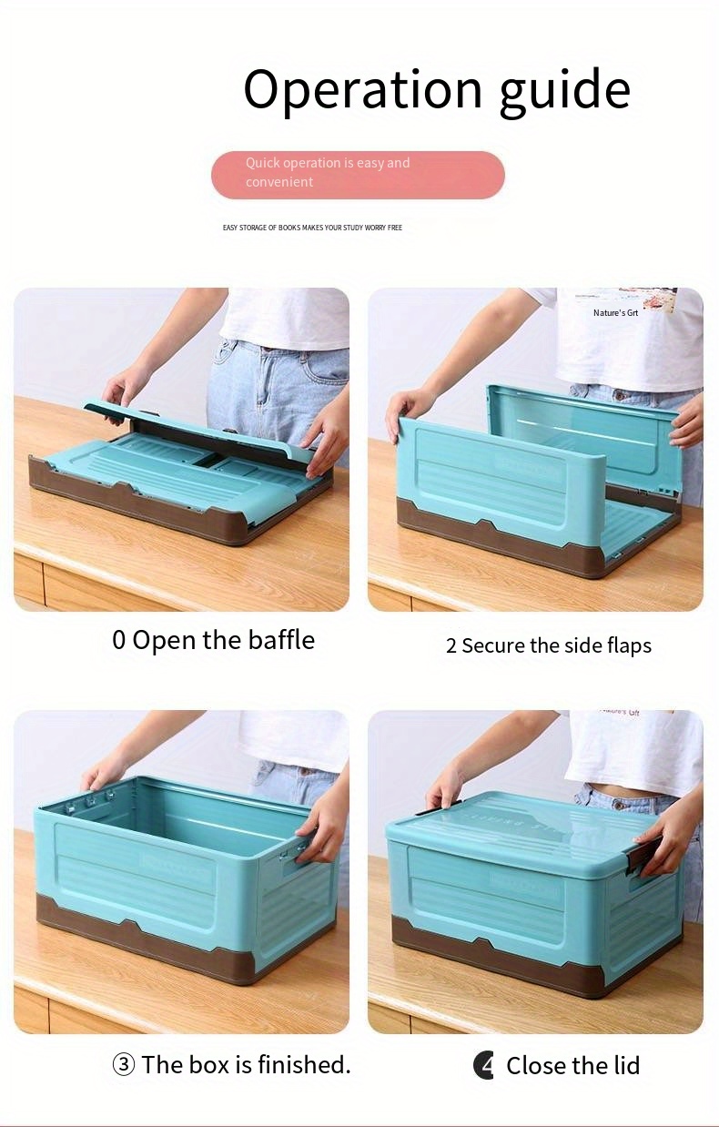 Foldable Book Storage Box Convenient And Stylish Way To - Temu