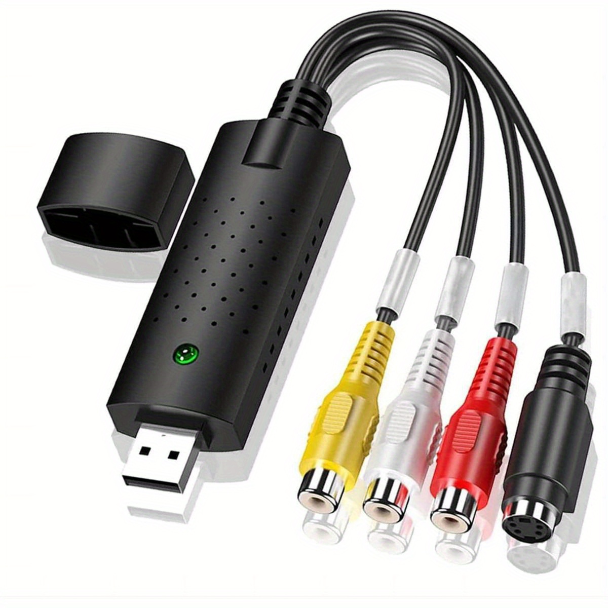 USB 2.0 VHS to Digital Converter - VHS VCR USB Video Audio Capture Card RCA  USB Video Grabber to DVD Converter Compatible with Windows 7 / 8 / 10 and