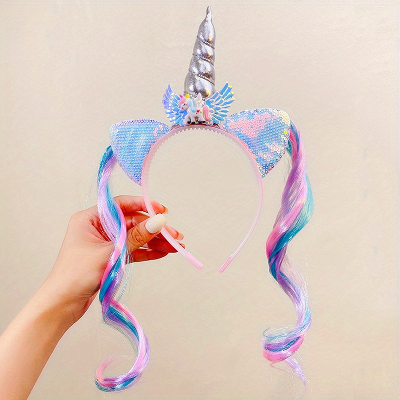 Serre-Tête Licorne Sipiris 5PCS - Perruque Multicolore Pour Enfants | Déguisement Festival Cosplay