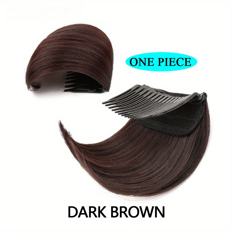 Brown Hair Fluffy Pad With Comb Short Hair Extensions