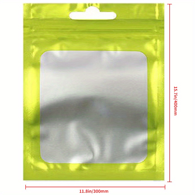 Colors Self Sealing Bag 100pcs Colorful Matte Aluminum Foil Zip
