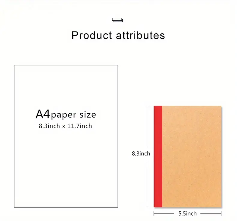 a 5 brown paper notebook sutures solid color retro back strip color diary student exercise book details 1
