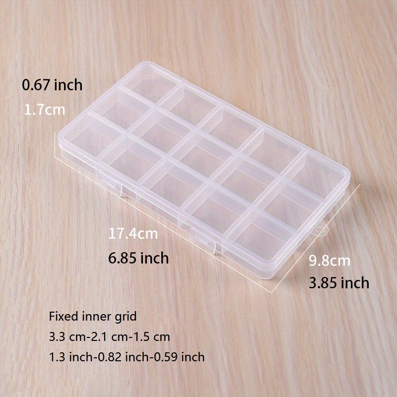 Transparent Plastic Jewelry Organizer Box 10 15 24 36 Slots Mini