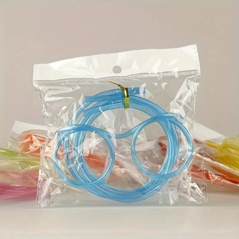 Soft Plastic Glasses Straw Funny Flexible Drinking Tube Birthday