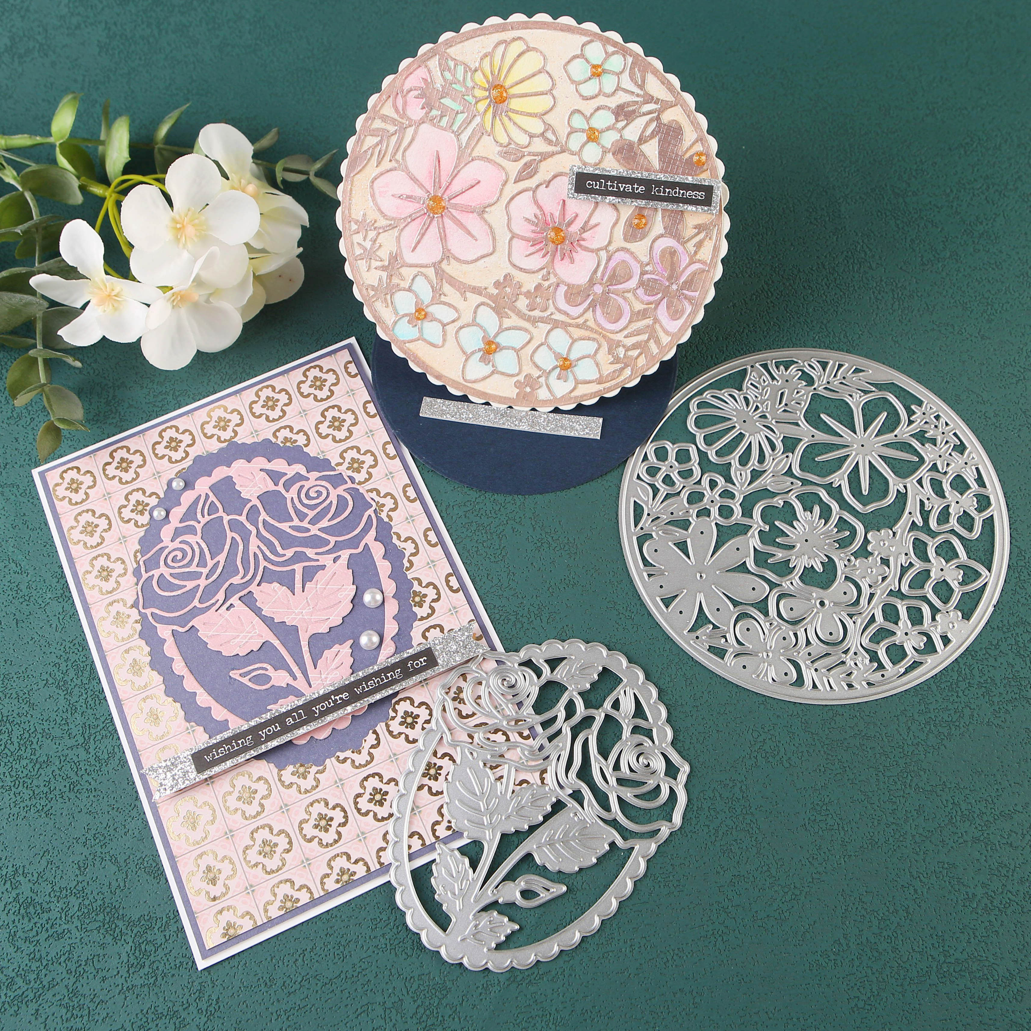 Bouquet Metal Cutting Dies Stencil Scrapbooking DIY Album Stamp Paper Card Decor