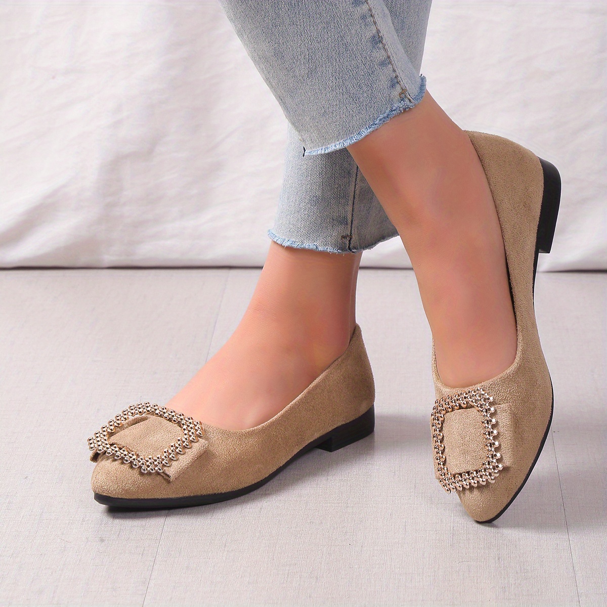 Khaki hotsell flat shoes