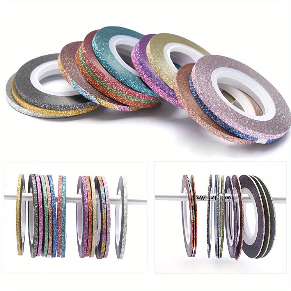 Striping Tape Nail Art Narrow Line Mix Color Rolls Nail Temu