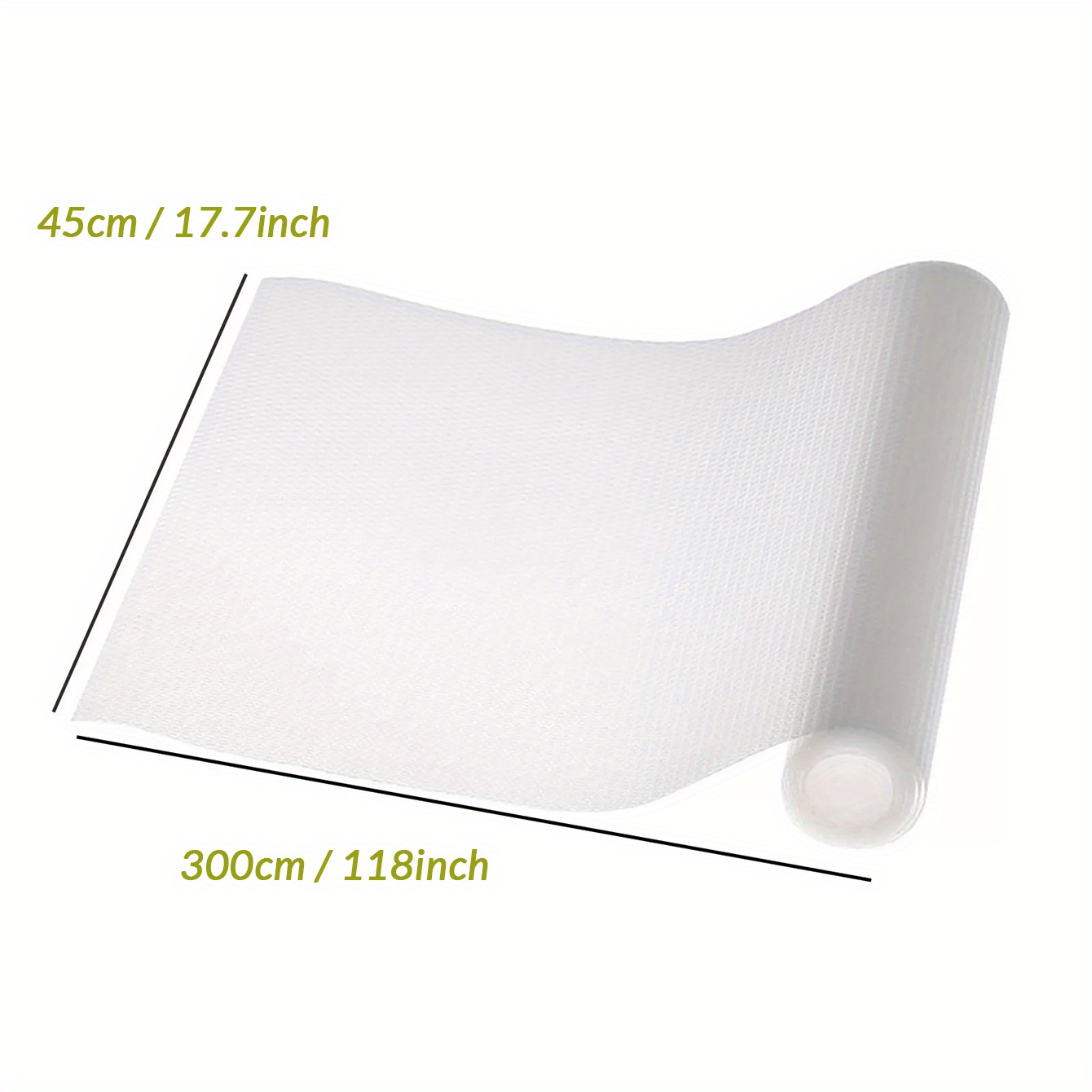 Clear Plastic Shelf Liner, Non-Adhesive Roll for Kitchen, Fridge