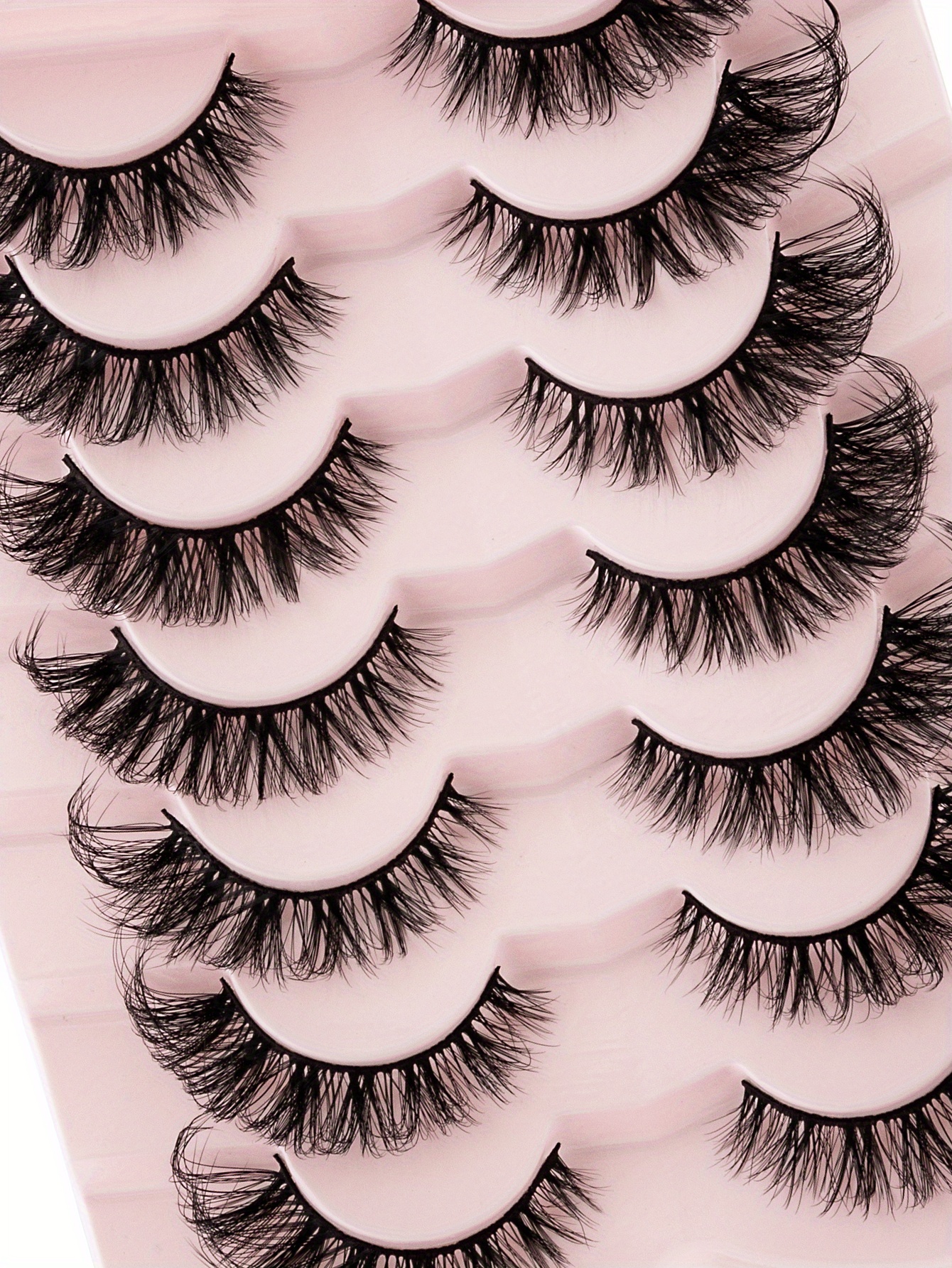 False Eyelashes Cat Eye Lashes Dramatic Fake Eyelashes Temu