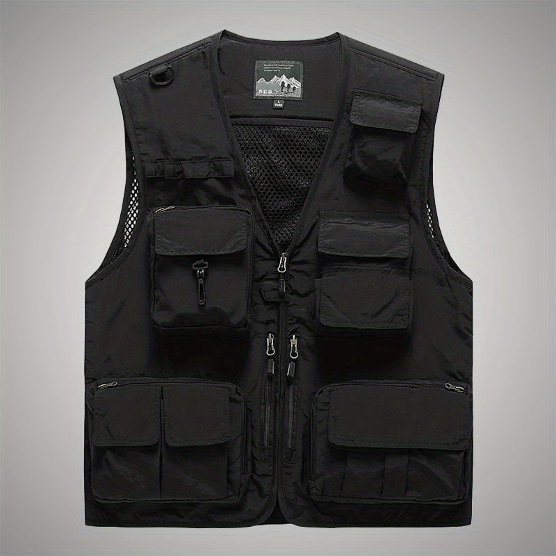 Quick drying Multi pocket Vest For Men Perfect For - Temu New