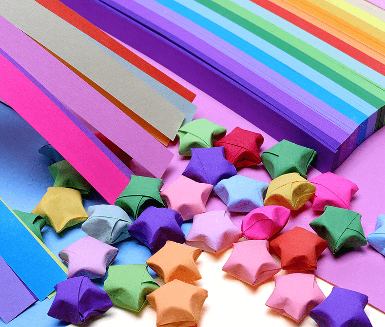 540 Pz Stelle Carta Colorate Origami Stelle Te Origami - Temu Italy