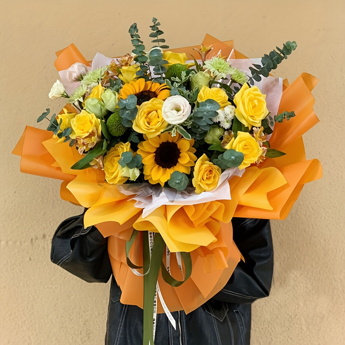 FLOWER POWER Yellow Gift Wrap — Springamajig Press